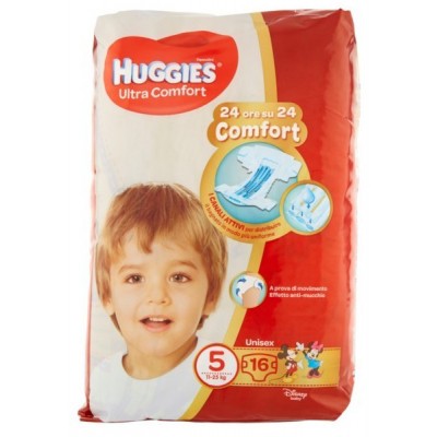Pannolini Huggies Ultra Comfort 11-25 Kg Misura 5 (16pz)