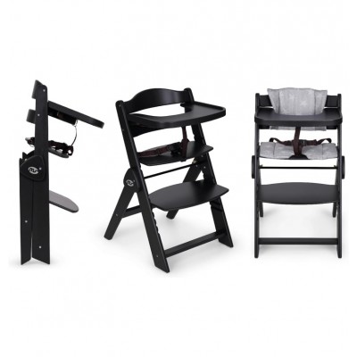 Innovaciones Ms Seggiolone Evolutivo Pieghevole Full Plus Nero con Cuscino Grigio