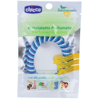 Braccialetto Profumato Chicco Antizanzare Bianco/Azzurro/Blu Braccialetto Profumato Chicco Antizanzare Bianco/Azzurro/Blu