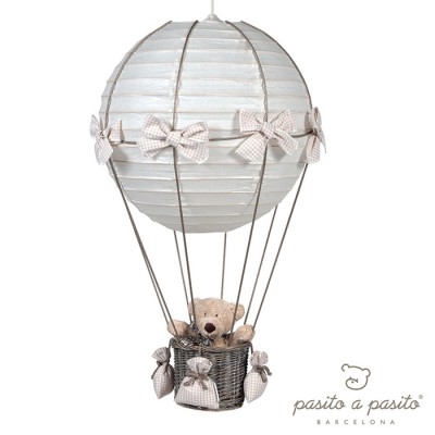 Lampadario Pasito a Pasito Mongolfiera Top Bebè Orsetto Beige
