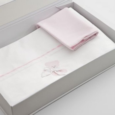 Set Lenzuola per Carrozzina Nanan Coccolo Rosa 3pz