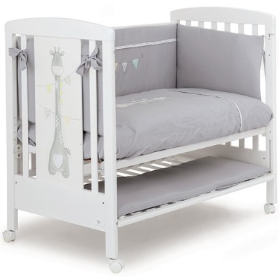 Lettino Ridotto Co-Sleeping Cuoricini Gloria Bianco con Materasso