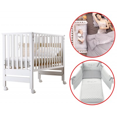 Lettino Culla Contact Azzurra Design Bianco Co-sleeping
