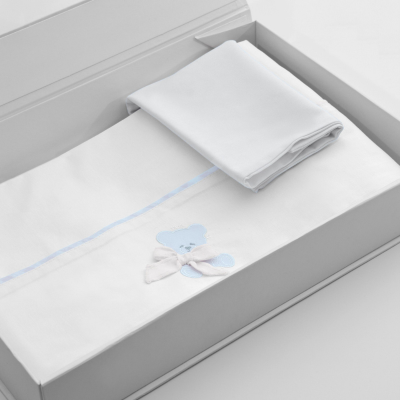 Set Lenzuola per Lettino Nanan Coccolo Azzurro 3pz
