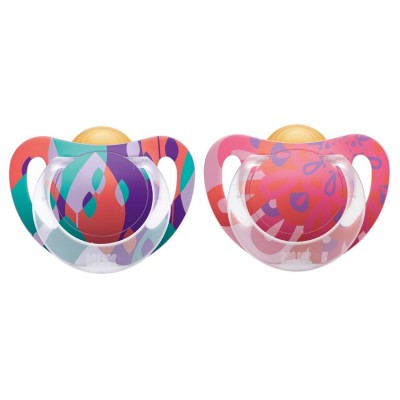 Succhietto Nuk Genius Color Caucciù 2 Pezzi 0-6 M Rosa
