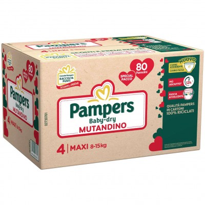 Pannolini Pampers Baby Dry Mutandino Maxi 8-15 Kg Misura 4 (80pz)