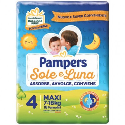 Pannolini Pampers Sole e Luna 4 18pz