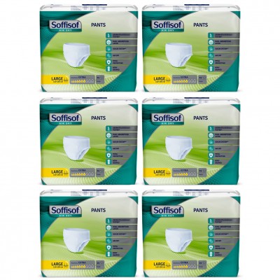 Kit Mutande Assorbenti Soffisof Air Dry Pants 7 Large 110-150 cm (6 Pacchi da 14 pz)