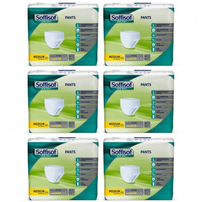 Kit Mutande Assorbenti Soffisof Air Dry Pants 7 MEDIUM 70-110 cm (6 Pacchi da 14 pz)