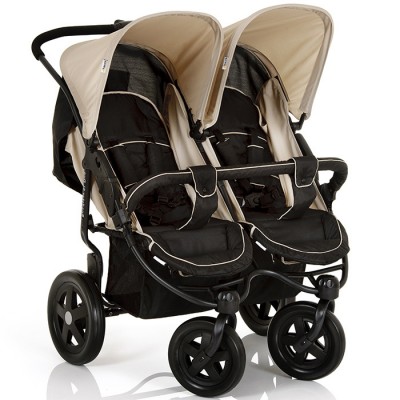 Passeggino Gemellare Duo Roadster Hauck Caviar Almond