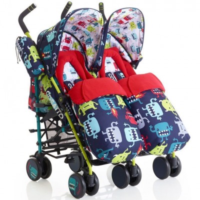 Passeggino Gemellare con Coprigambe Cosatto Supa Dupa Cuddle Monster 2