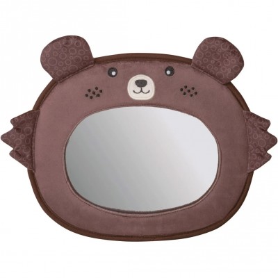 Specchietto Retrovisore Auto in Peluche FreeON Animals Brown