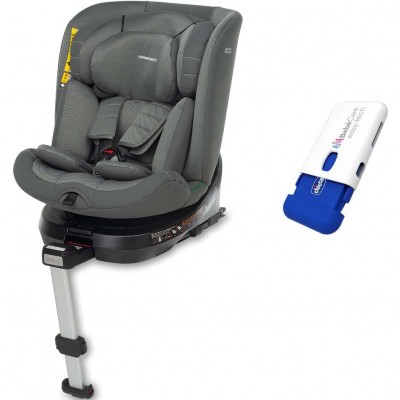 Seggiolino Auto Foppapedretti Girevole a 360 Iturn i-Size da 40-150 cm Grey + Dispositivo Antiabbandono OMAGGIO