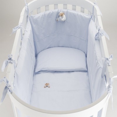 Completo Piumone Ovale Nanan 4pz Puccio Azzurro