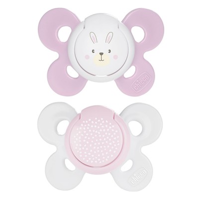 Chicco Physio Comfort Chupete Silicona 2pcs Rosa Blanco 0-6m