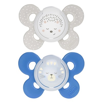 Chicco Physio Comfort Night Chupete Silicona 2pcs Beige Azul 16-36m