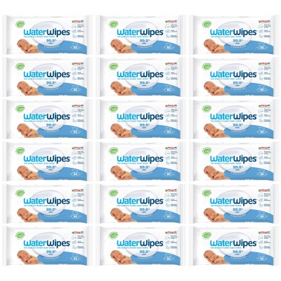 Salviettine Umidificate WaterWipes BIO 60 pz, 18 Confezioni da 60 (1080 Pezzi)