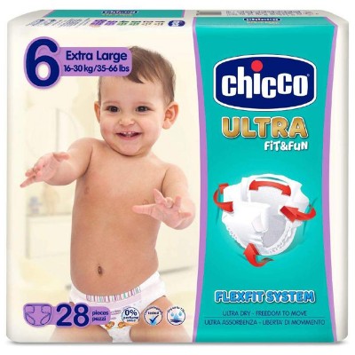 Pannolini Chicco Ultra Fit&Fun 6 Extra Large 16-30 Kg (28 pz)