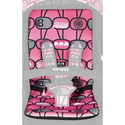 Materassino per Passeggino Brevi Mini Large Gufi Rosa