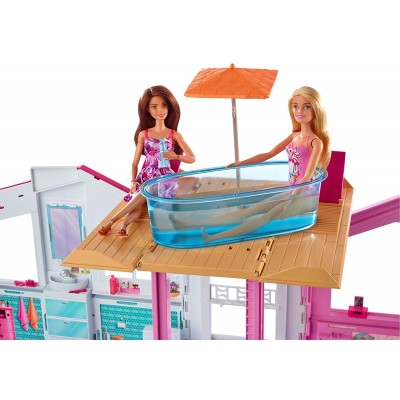 BARBIE SUPERCASA CASA DE MUNECAS CON ACCESORIOS MATTEL EN OFERTA