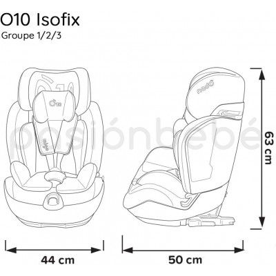 Silla de coche Isofix O10 - Grupo 1/2/3 (9-36Kg) - NADO x MIGO
