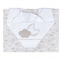 Set Lenzuola Andy & Helen per Maxi Culla Ricamato D68 3 pz Beige