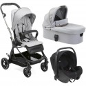 Trio Chicco One4Ever Light Silverleaf con Seggiolino Auto Kory Black