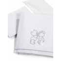Set lenzuola per Lettino 3 pz Billo e Pallina Smack Bianco 