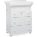 Cassettiera Fasciatoio Foppapedretti Babyfly Bianco