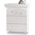 Cassettiera Fasciatoio Azzurra Design Sophia Bianco