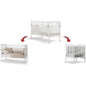 Set Pali Flippy Bianco (Lettino Trasformabile in Culla + 2 Materassi + Piumone Paracolpi)