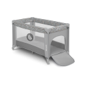 Lionelo Stefi Lettino da Campeggio pieghevole con Materasso 0-3 anni Grey Concrete Multicolor
