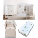 Set Azzurra Design Mars Bianco + Materasso