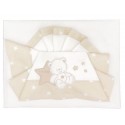 Set Lenzuola Andy & Helen per Lettino Ricamato D50 3 pz Panna