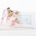 Portafoto Legno Nanan Puccio Bianco Rosa 18 x 13 cm