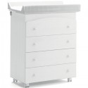 Cassettiera Fasciatoio Azzurra Design Quattro Bianco