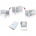 Set Pali Astrid (Lettino Trasformabile + Materasso + Piumone Paracolpi)
