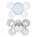 Chicco Physio Comfort Chupete Silicona 2pcs Blanco Beige 0-6m
