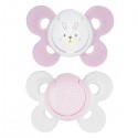 Chicco Physio Comfort Chupete Silicona 2pcs Rosa Blanco 0-6m