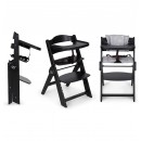 Trona Evolutiva Plegable Innovaciones Ms Full Plus, Negra, con Coj&iacute;n Gris