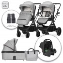 Trio Lorelli Glory Grey + Seggiolino Auto i-Sieze Portata 22 Kg