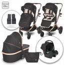 Trio Lorelli Glory Black + Seggiolino Auto i-Sieze Portata 22 Kg