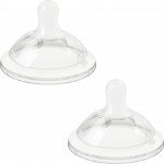 Chicco Naturalfeeling - Tetina Inclinada De Silicona Con Flujo Regulable Para Bebé De 4 Meses En Adelante 2 Unidades