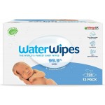 WaterWipes Toallitas húmedas para pieles sensibles, 99,9% de agua purificada, 12 paquetes de 60