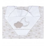 Set Lenzuola Andy & Helen per Maxi Culla Ricamato D68 3 pz Beige