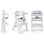 Trona Evolutiva Plegable Innovaciones Ms Full Plus, Blanca, con Coj&iacute;n Gris