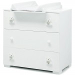 Comò con Prolunga Fasciatoio Erbesi Tato Bianco Tortora