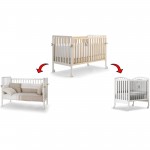 Set Pali Flippy Bianco (Lettino Trasformabile in Culla + 2 Materassi + Piumone Paracolpi)