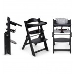 Trona Evolutiva Plegable Innovaciones Ms Full Plus, Negra, con Coj&iacute;n Gris