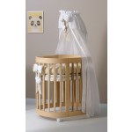 Culla Trasformabile in Lettino Co-Sleep Montessori Cuoricini Leonardo Naturale